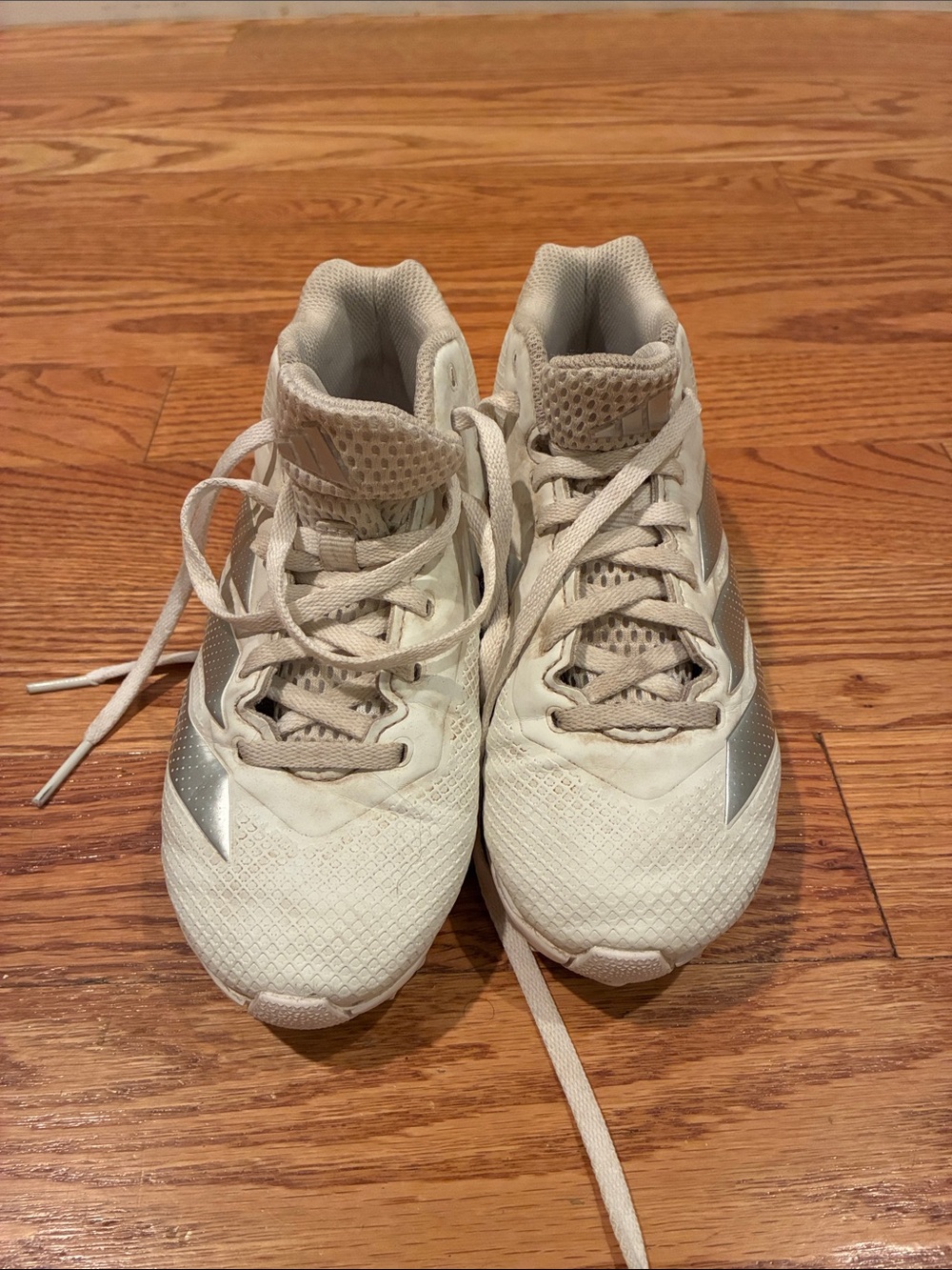 Kids adidas adizero size 2 Neutral White Athletic soccer cleats